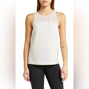 Zella Go With The Flow Tank Top Sheer Lightweight Yoga Activewear Gym Workout